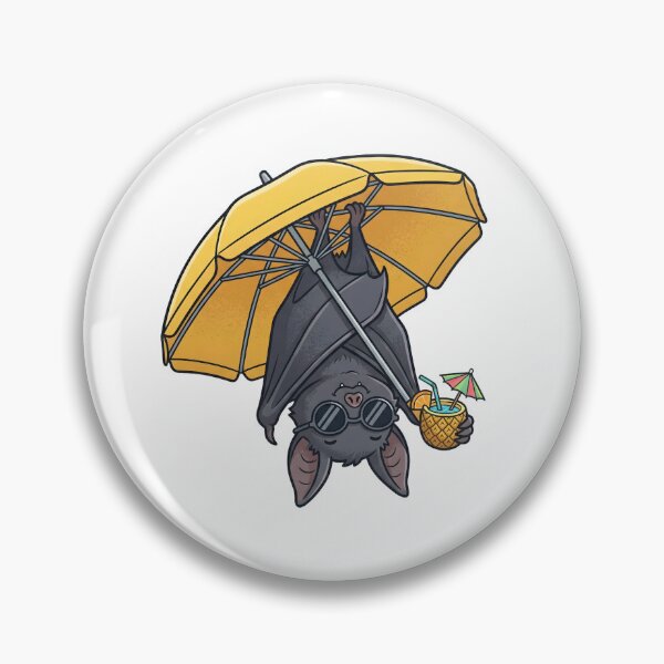 Item preview, Cute Summer Goth Bat Hanging From Beach Umbrella designed and sold by Kvarny.