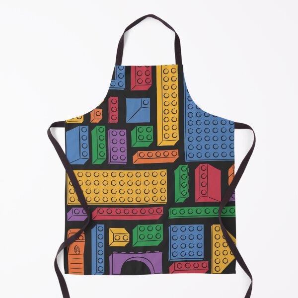 Item preview, Colorful Toy Building Blocks in Geometric Composition (Dark Background) designed and sold by LizuliArt.