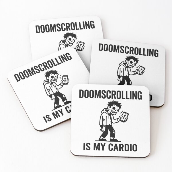 Item preview, Doomscrolling Is My Cardio Meme designed and sold by Zarnio.