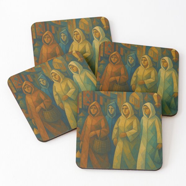 Item preview, Moroccan Women Journey. Geometric Mosaic Art designed and sold by SabPucci.