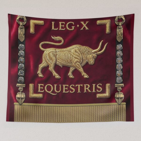 Item preview, Standard of the 10th Mounted Legion - Vexillum of Legio X Equestris designed and sold by Serge Averbukh Art Studio.