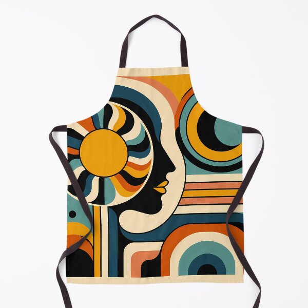 Item preview, Geometric Abstract Face in Retro Circles designed and sold by InkSmithery.