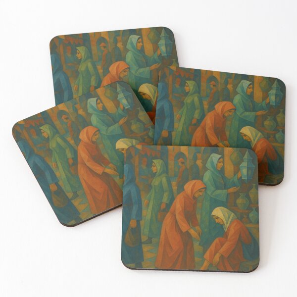 Item preview, Moroccan Market Life. Geometric Social Scene designed and sold by SabPucci.