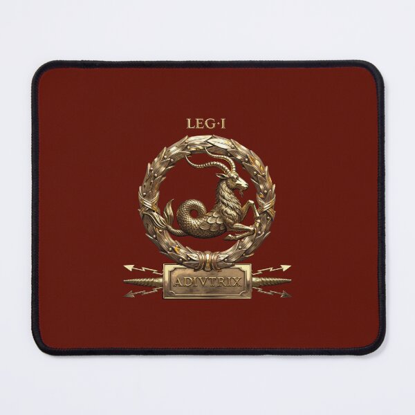 Item preview, Standard Emblem of the Rescuer First Legion - Symbol of Legio I Adiutrix on Red Velvet designed and sold by Serge Averbukh Art Studio.