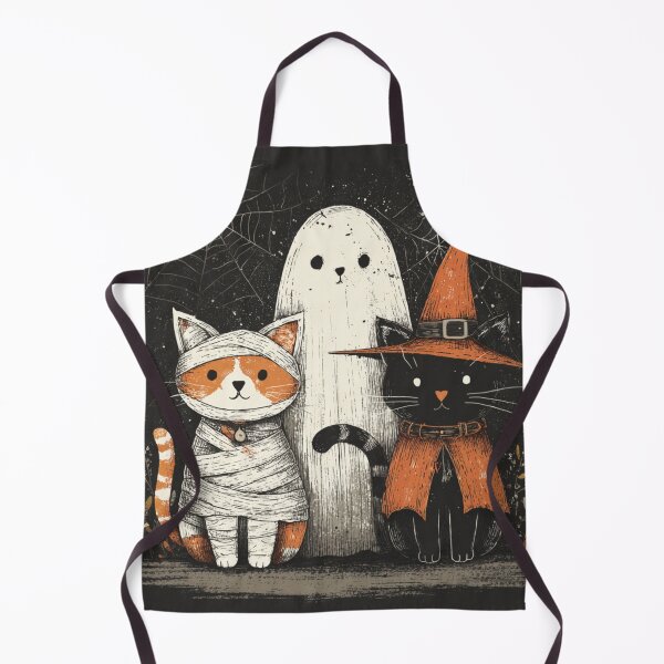 Item preview, Cats Trio Autumn Halloween Mummy Witch Ghost designed and sold by GrinGalore.