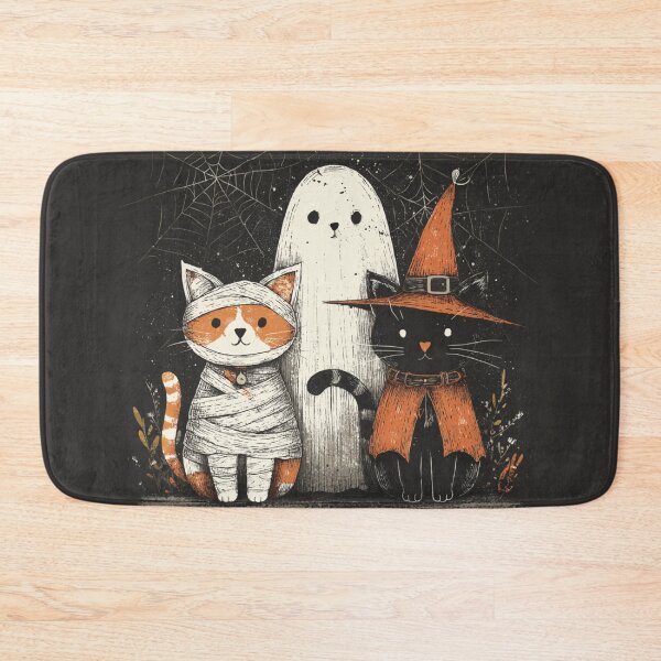 Item preview, Cats Trio Autumn Halloween Mummy Witch Ghost designed and sold by GrinGalore.