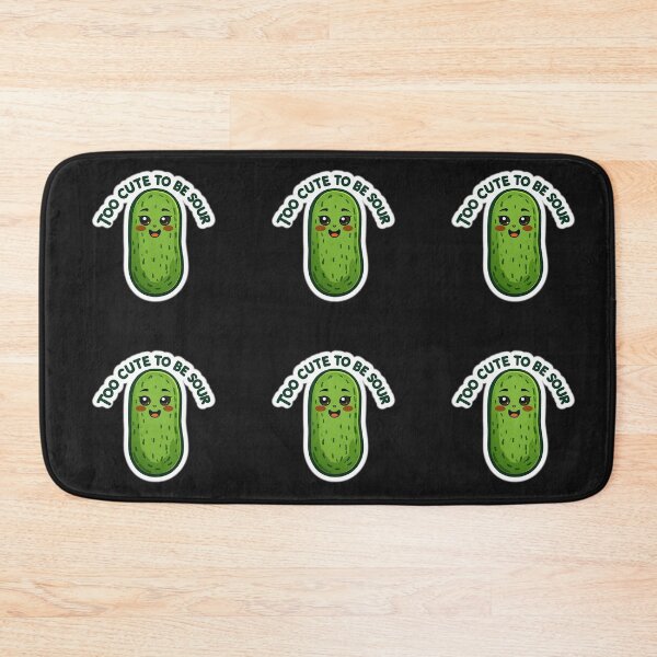 Item preview, Too Cute To Be Sour Funny Pickle Sticker designed and sold by Basma Designs | Retro, Kawaii Shirts & Stickers.