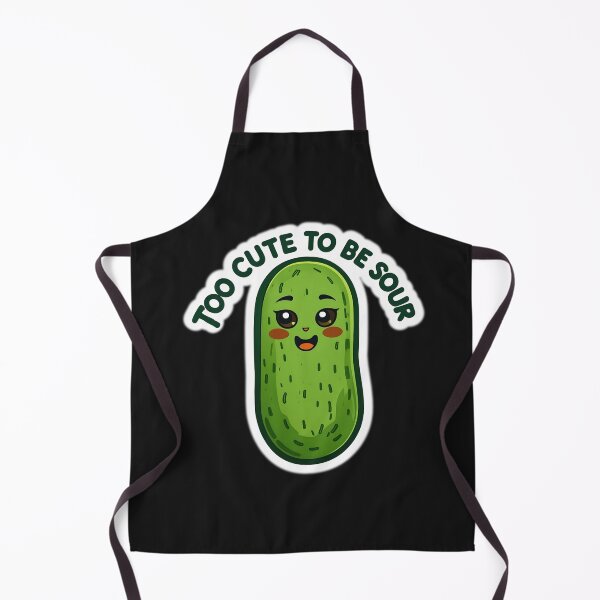 Item preview, Too Cute To Be Sour Funny Pickle Sticker designed and sold by Basma Designs | Retro, Kawaii Shirts & Stickers.