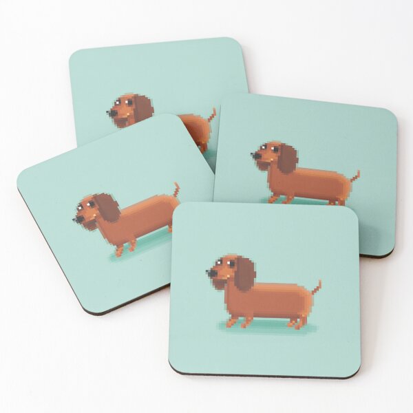 Item preview, Pixel Sausage Dog  Cute Retro 8‑Bit Dachshund Art designed and sold by Pixel8Prints.