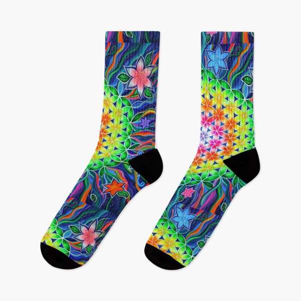 Item preview, Flower of Life Psychedelic Glow  designed and sold by shantilovesart.