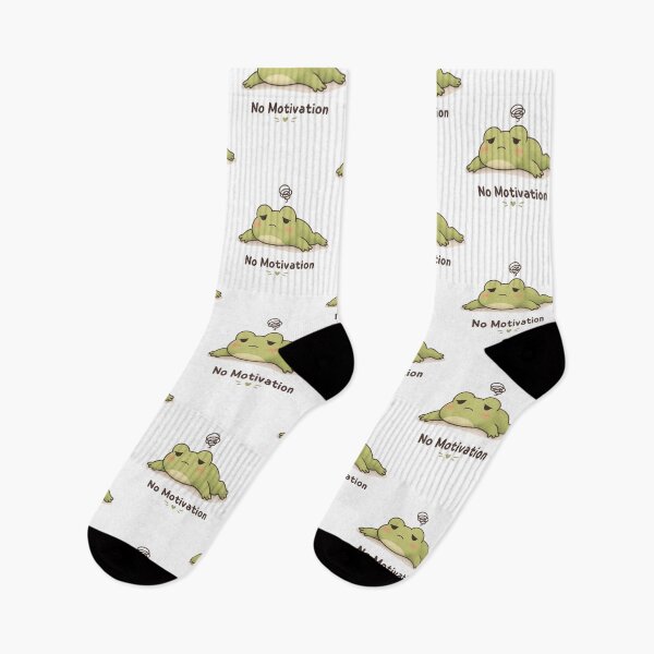 Item preview, No Motivation Frog | Cute Kawaii Aesthetic | Lazy Mood Design designed and sold by The Mood Index.