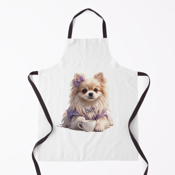 Item preview, Glamour Pomeranian in Purple Sparkles - Luxury Coffee Dog Art designed and sold by LazyScreations.