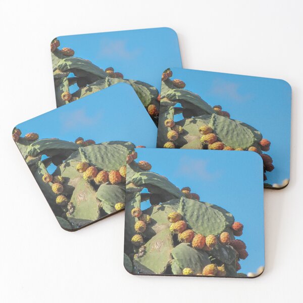 Item preview, Prickly Pear Cactus With Ripe Fruit Under Bright Blue Sky Close-Up Detail designed and sold by Nmallia.