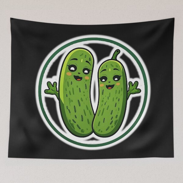 Item preview, Cute Pickle Couple Sticker Funny Kawaii Pickles Cartoon Pickle Lovers Gift designed and sold by Basma Designs | Funny Shirts, Stickers & Mugs.