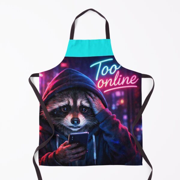 Item preview, Stressed Raccoon with Phone “Too Connected” – Available on Multiple Products designed and sold by Bittor18.