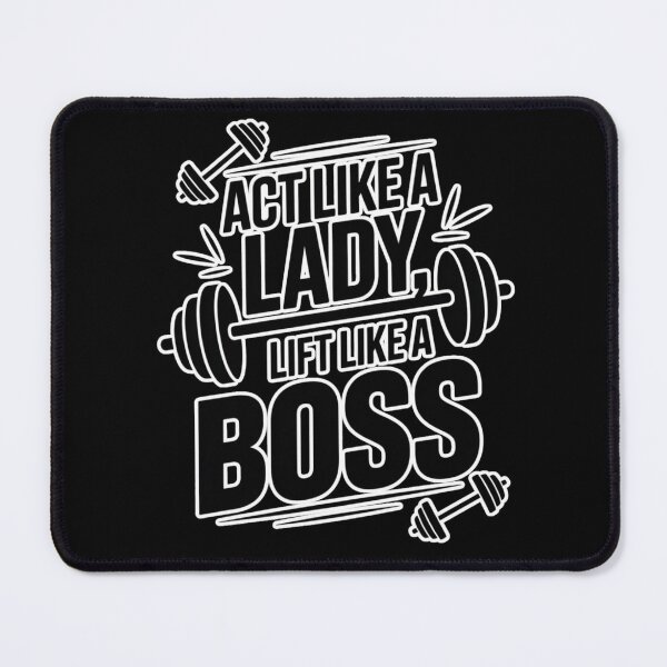 Item preview, Act Like a Lady Lift Like a Boss – Strong Women Gym Motivation Typography Design designed and sold by Ladys-Gents.