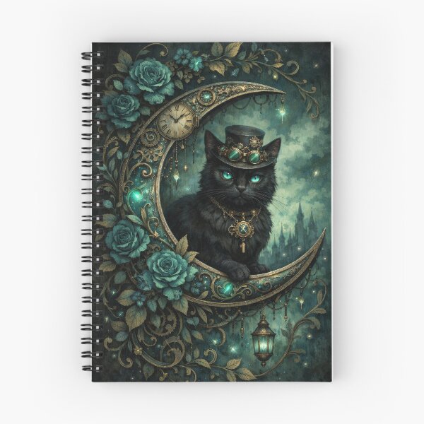 Item preview, Gothic Style Steampunk Black Cat designed and sold by scicilysimonee.