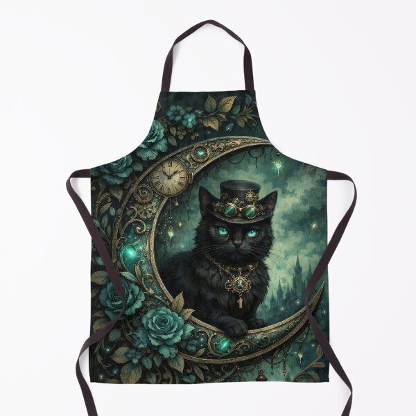 Item preview, Gothic Style Steampunk Black Cat designed and sold by scicilysimonee.