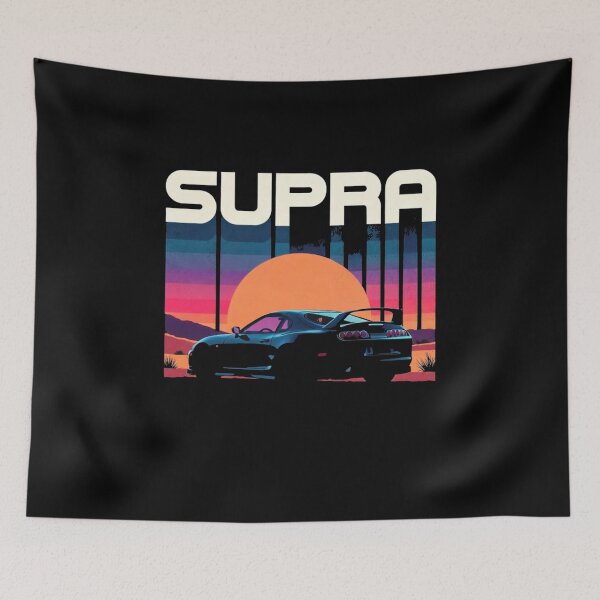 Item preview, Toyota Supra Retro Sunset JDM Style Graphic Tee designed and sold by TheArtOfCar.