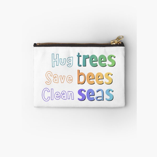 Item preview, Nature’s Triple Threat: Hug Trees, Save Bees, Clean Seas designed and sold by SunandShade.