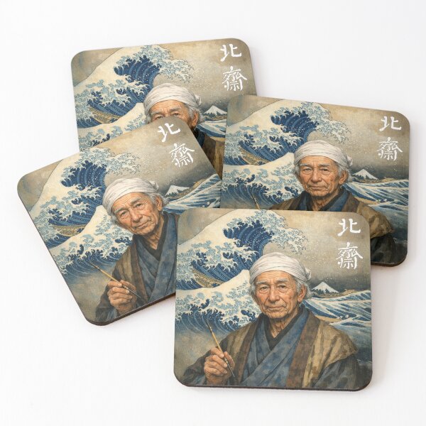 Item preview, Katsushika Hokusai Portrait Oil Painting designed and sold by Jessica Levaton.