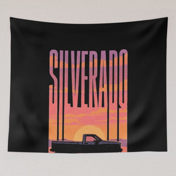 Item preview, Chevy Silverado Retro Sunset Vintage Pickup Graphic Tee designed and sold by TheArtOfCar.