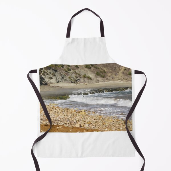 Item preview, Rocky Beach Shoreline With Waves Breaking on Pebble Coast and Cliffs in Sunlight designed and sold by Nmallia.