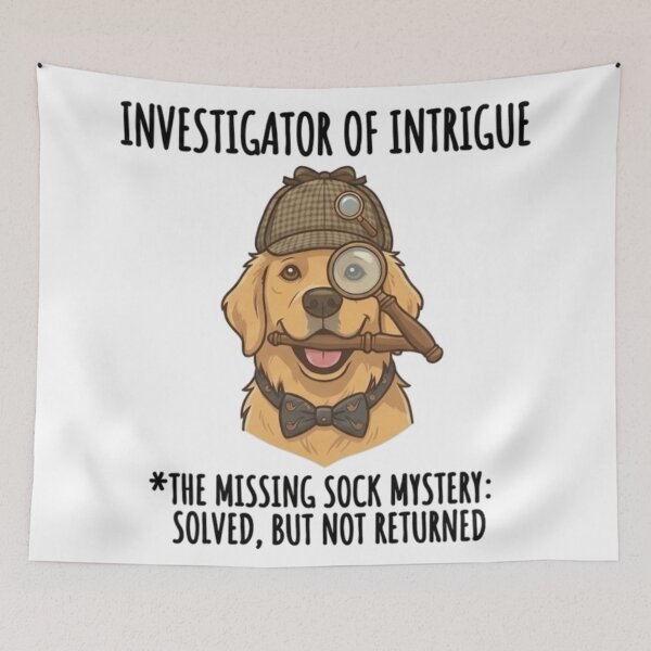 Item preview, Investigator of Intrigue Golden Retriever designed and sold by NoriudaR.