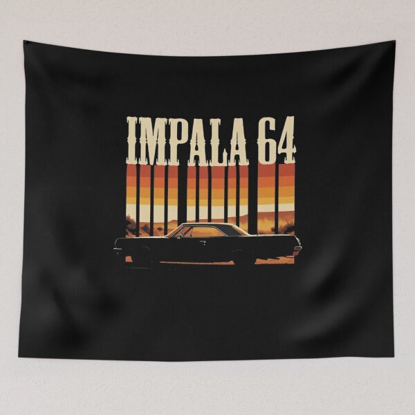 Item preview, 1964 Chevy Impala Retro Sunset Classic Lowrider Graphic Tee designed and sold by TheArtOfCar.