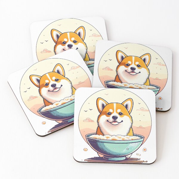 Item preview, Corgi Eating Ramen Japanese Pop Art designed and sold by icemanphotos.