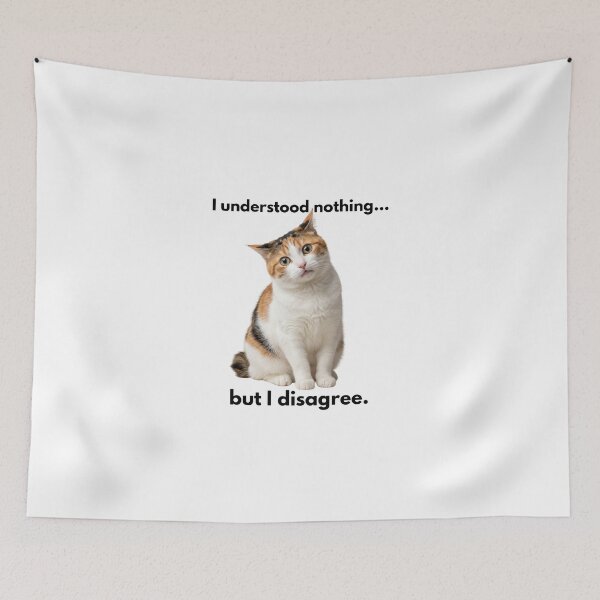 Item preview, Weirdo Cat Reaction Design – Confused Japanese Bobtail Meme Aesthetic designed and sold by ArtivaNest.