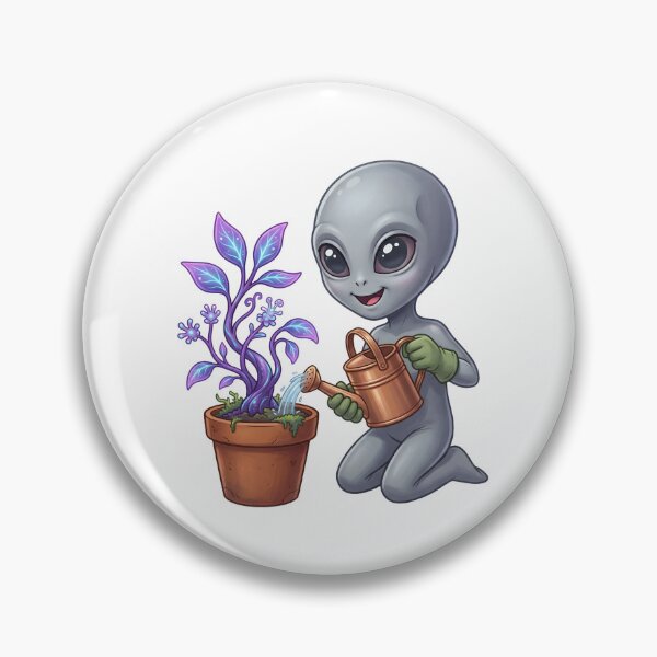 Item preview, Cute Alien Gardening Weird Glowing Purple Plant designed and sold by Kvarny.