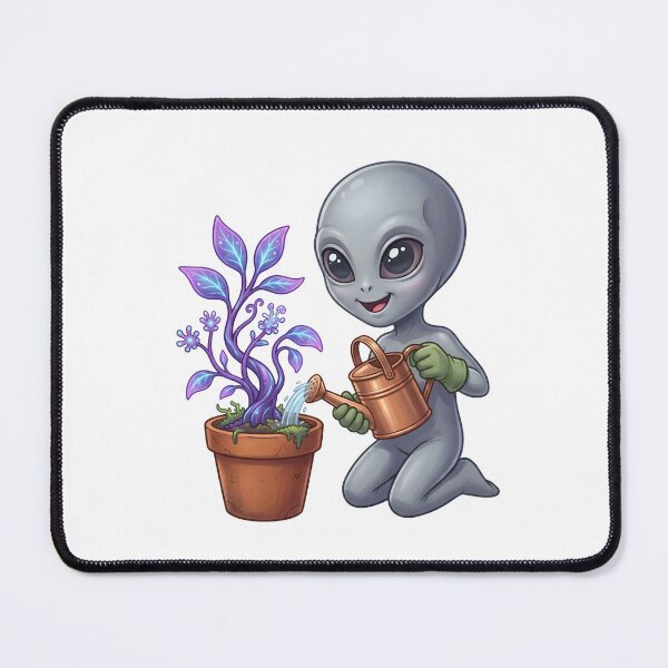 Item preview, Cute Alien Gardening Weird Glowing Purple Plant designed and sold by Kvarny.
