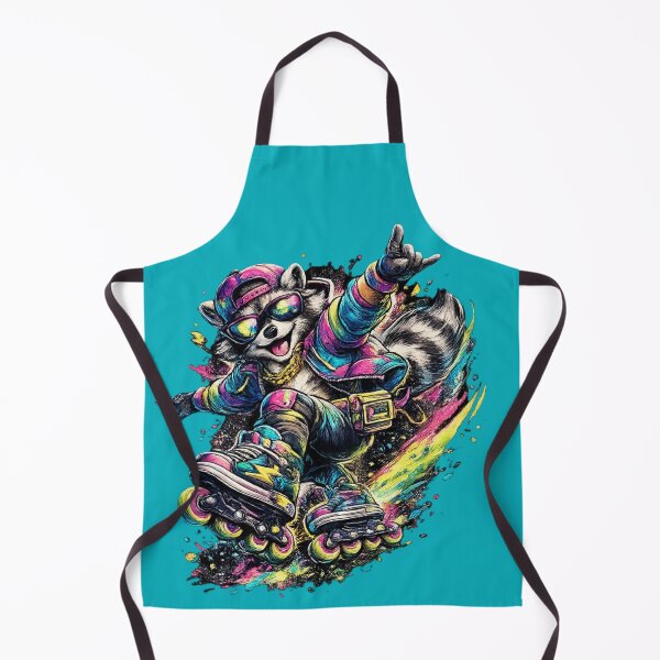 Item preview, Neon Roller Raccoon. designed and sold by Nika Art Studio.