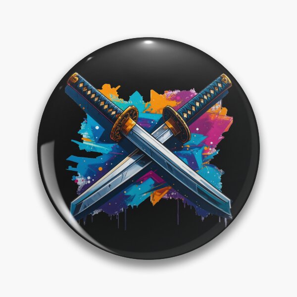 Item preview, Cyberpunk Katana Swords Graffiti Street Art  designed and sold by JR_Concept.