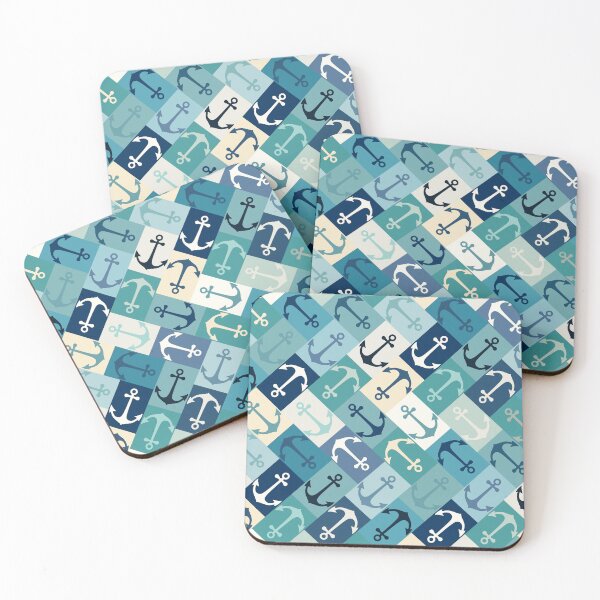Item preview, anchor herringbone blue designed and sold by scrummy.