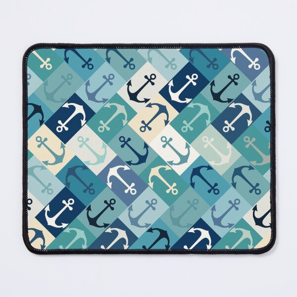 Item preview, anchor herringbone blue designed and sold by scrummy.