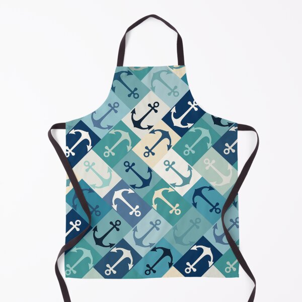 Item preview, anchor herringbone blue designed and sold by scrummy.