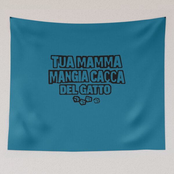 Item preview, Tua Mamma Mangia Cacca Del Gatto – Funny Italian Insult Grunge Streetwear designed and sold by ☆ CR4ZIIB4BII ☆.
