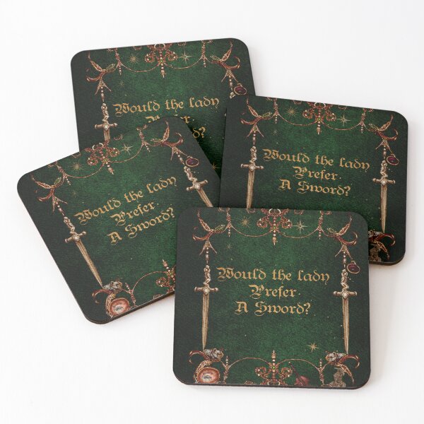 Item preview, Would the lady Prefer A Sword? - Knightcore Quote - Gothic Fantasy Book Art designed and sold by Monica Laipple.