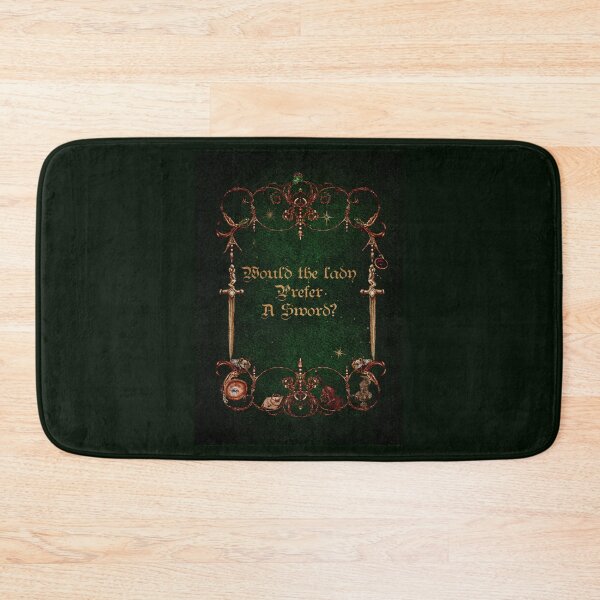 Item preview, Would the lady Prefer A Sword? - Knightcore Quote - Gothic Fantasy Book Art designed and sold by Monica Laipple.