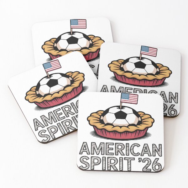 Item preview, American Spirit 2026 Apple Pie Soccer Patriotic Summer Design designed and sold by PixelWaveBD.