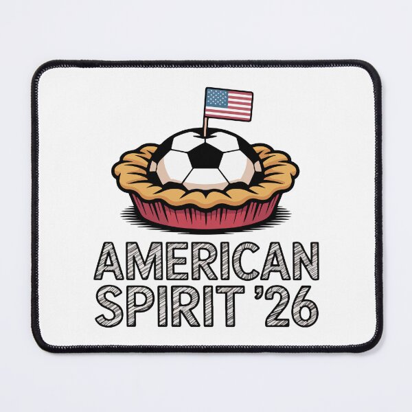 Item preview, American Spirit 2026 Apple Pie Soccer Patriotic Summer Design designed and sold by PixelWaveBD.