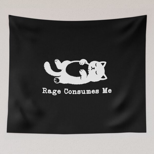 Item preview, Rage Consumes Me,Funny Cat Meme designed and sold by CloudyPress.