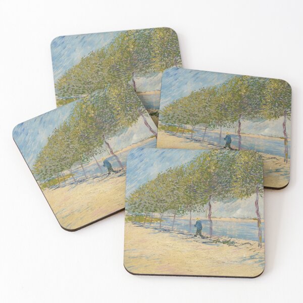 Item preview, Along the Seine by Vincent van Gogh: Post Impressionist Landscape Poster designed and sold by artofuniverse.