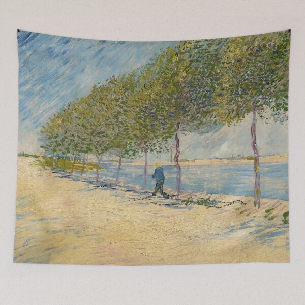 Item preview, Along the Seine by Vincent van Gogh: Post Impressionist Landscape Poster designed and sold by artofuniverse.