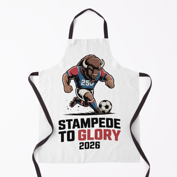 Item preview, Buffalo Soccer Mascot Stampede To Glory 2026 USA 250 designed and sold by PixelWaveBD.