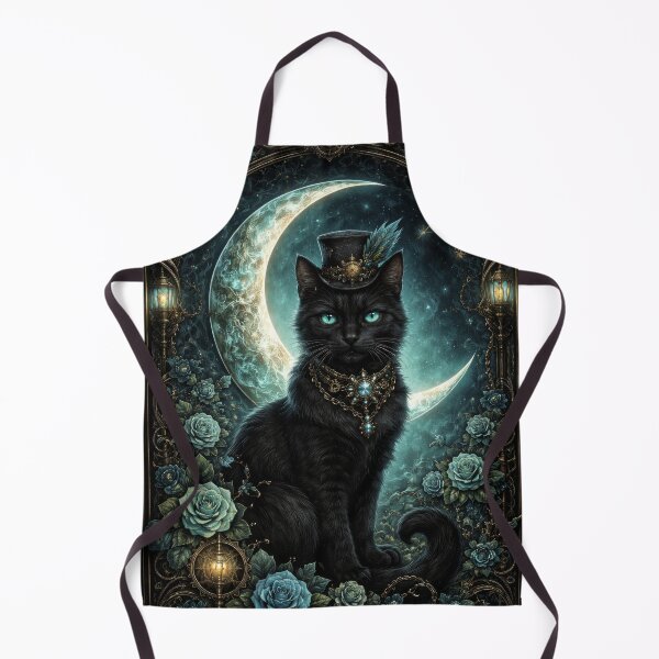 Item preview, Old English Gothic Style Steampunk Black Cat designed and sold by scicilysimonee.