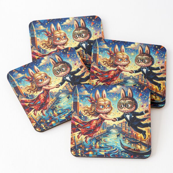 Item preview, Labubu Masked lovers in Venice. designed and sold by Natalia-Vlad.