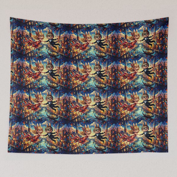 Item preview, Labubu Masked lovers in Venice. designed and sold by Natalia-Vlad.